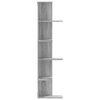 vidaXL Wall Corner Shelf Grey Sonoma Engineered wood Large