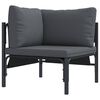 vidaXL Garden Sofa Set with Cushion 6 pcs Anthracite Steel