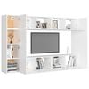vidaXL TV Cabinet White Engineered wood 8 Piece Set TV Cabinet
