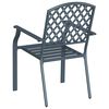 vidaXL Garden Chair 4 pcs Anthracite 22.05 x 25.59 x 35.04 in Steel