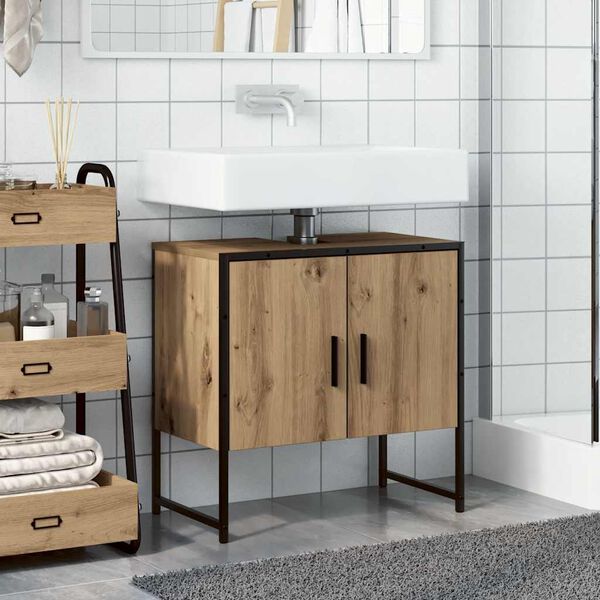 vidaXL Bathroom Sink Cabinet Artisan Oak Engineered Wood Standard