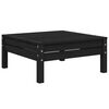 vidaXL Garden Lounge Set Set of 3 Black with Anthracite cushions