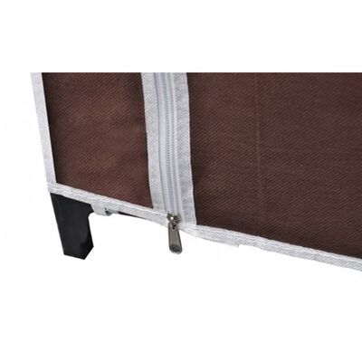 vidaXL Fabric Wardrobe Brown