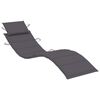 vidaXL Sunlounger Anthracite Solid acacia wood; 100% polyester cushion