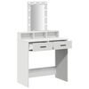 vidaXL Dressing Table White 31.10 x 16.14 x 55.12 in Engineered Wood