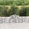 vidaXL Gabion Basket Set of 11 Silver Galvanized Iron Extra Large