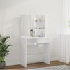 vidaXL Dressing Table High gloss white Engineered wood, acrylic Medium