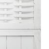 vidaXL Room Divider 3 Panels White Solid Wood Paulownia