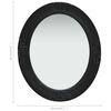 vidaXL Wall Mirror Black Wood, glass, engineered wood Medium