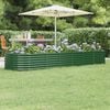 vidaXL Garden Raised Bed Green Powder-coated steel Large Durable