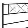 vidaXL Metal Bed Frame Black Steel Single Metal Bed Frame Rectangular