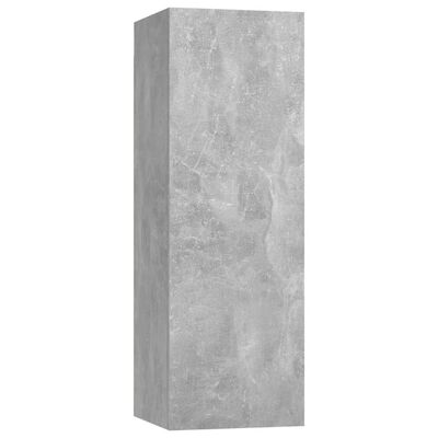 vidaXL 9 Piece TV Stand Set Concrete Gray Engineered Wood