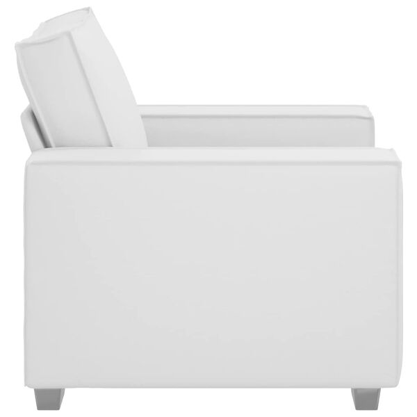 vidaXL Sofa White 38.98 x 30.71 x 33.07 in Fabric