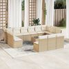 vidaXL Patio Sofa Set Beige and Cream