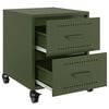 vidaXL Bedside Cabinet Olive Green Cold-rolled Steel Medium
