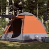 vidaXL Camping Tent Cabin 4-Person Gray and Orange Quick Release