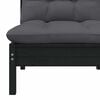 vidaXL Garden Middle Sofa Black, Anthracite Solid pine wood, 100% polyester