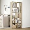 vidaXL Room Divider Bookcase Sonoma oak Engineered wood