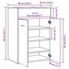 vidaXL Shoe Cabinet Old Wood 23.6x13.8x33.1" Engineered Wood