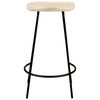 vidaXL Bar Stool Set of 2 Bleached wood and black metal
