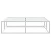 vidaXL Bed Frame White Powder-coated metal Full Bed Frame Rectangular