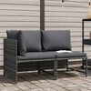 vidaXL Garden Sofa Set Grey PE rattan, steel, polyester Medium Modular