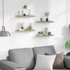 vidaXL Wall Shelf Set of 4 White MDF 15.7x3.5x1.2 in Wall mounting