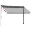 vidaXL Retractable Awning Anthracite Steel 118.1x59.1 in