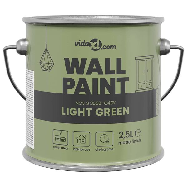 vidaXL Wall Paint Green 6.50 x 6.50 x 6.30 in Wall Print