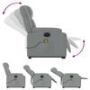 vidaXL Electric Stand Up Massage Recliner Chair Light Grey