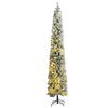 vidaXL Slim Christmas Tree Green and white PVC Slim Adjustable Armrests