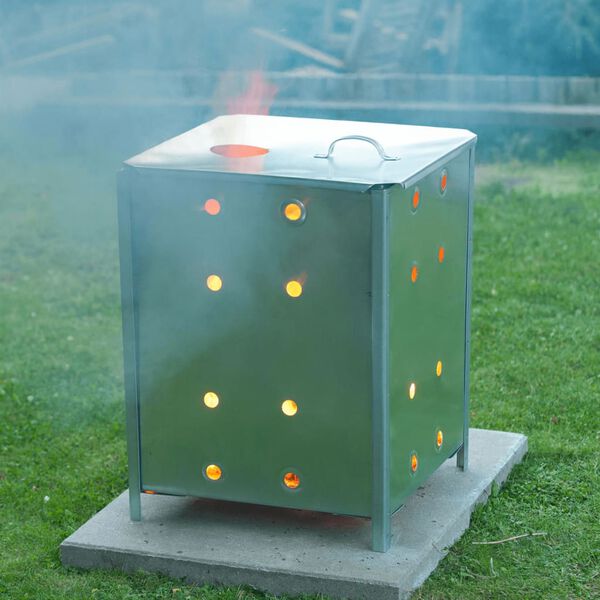 Nature Garden Incinerator Galvanized Galvanized Steel Medium Durable