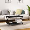 vidaXL Coffee Table Black Engineered wood and iron Medium Coffee Table
