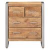 vidaXL Sideboard Natural wood, grey Rough mango wood, iron