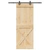 vidaXL Sliding Door with Hardware Set 33.5x82.7" Solid Wood Pine