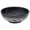 vidaXL Countertop Basin Black and Blue Round Φ16.1x5.5" Ceramic
