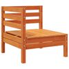vidaXL Garden Sofa Wax brown Solid pine wood Four-Seater Modular
