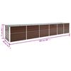 vidaXL Raised Bed Brown Galvanized Steel 189 x 31.5 x 30.3 in Durable