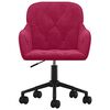 vidaXL Swivel Office Chair Wine Red Velvet