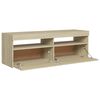 vidaXL TV Cabinet Sonoma oak Engineered wood LED TV Cabinet Rectangular