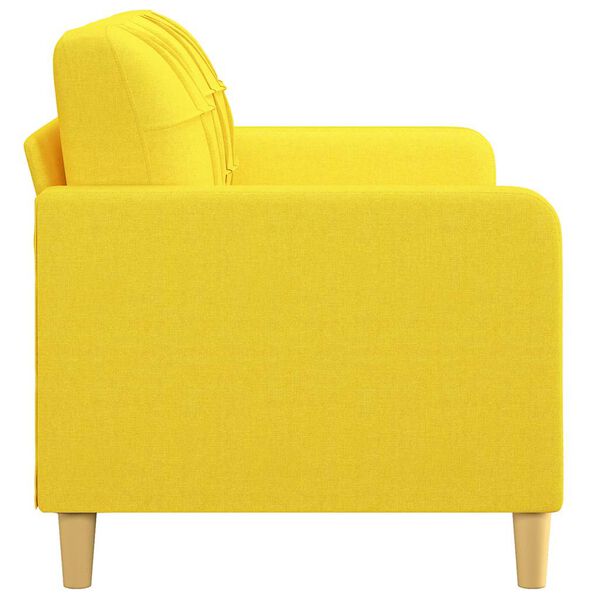 vidaXL 2-seater Sofa Light Yellow Fabric (100% polyester), metal, textilene