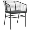 vidaXL Garden Chair Black Poly Rattan UV-resistant materials