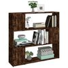 vidaXL Book Cabinet Smoked oak Engineered wood Medium Book Cabinet