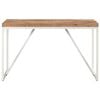 vidaXL Dining Table Natural wood finish, White