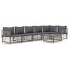 vidaXL Garden Lounge Set Anthracite Poly Rattan Large Modular