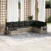 vidaXL Garden Sofa Set Light Grey, Dark Grey