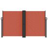 vidaXL Retractable Side Awning Terracotta Polyester with PU coating Large