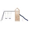 vidaXL Outdoor Playset Natural Solid Pine Wood, Polypropylene, Metal Large