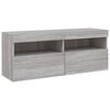 vidaXL 5 Piece TV Wall Units with LED Gray Sonoma Engineered Wood