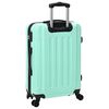 vidaXL Suitcase 3 pcs Mint green 19.69 x 12.20 x 30.71 in ABS Plastic